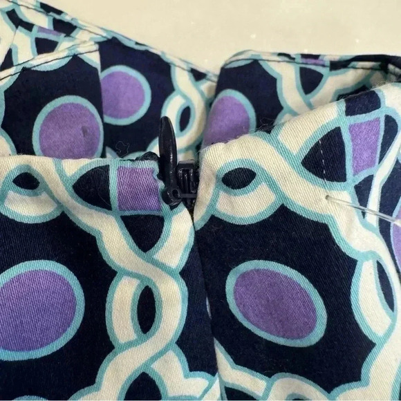Camille La Vie woman’s short skirt navy, white & purple chain pattern size 6 - Picture 8 of 9